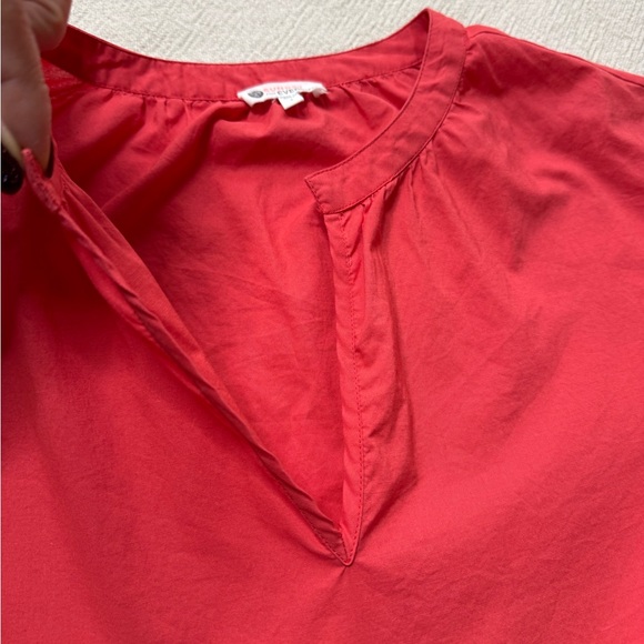 Sundry for Evereve The Anywhere Red Tiered Crisp Cotton Mini Dress S - Picture 6 of 8